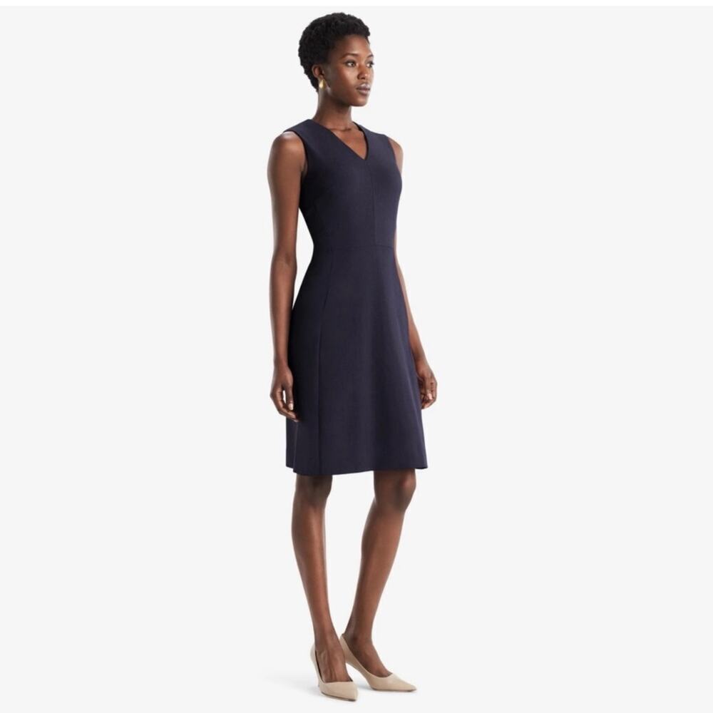 M.M. Lafleur The Annie Dress in Deep Indigo Navy Sleeveless A-Line Dress Size 6